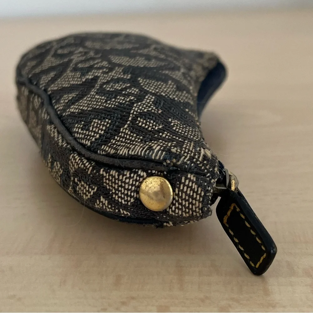 Christian Dior Trotter Coin Purse Oblique Saddle Vintage - Picture 7 of 15